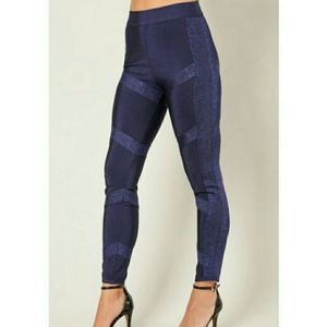 WoW Couture Lurex Bandage Bodycon Style Slip On Pants